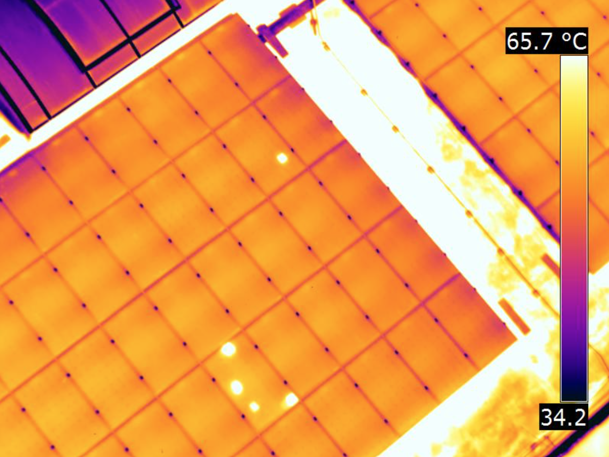 Drone infrared solar panel inspection